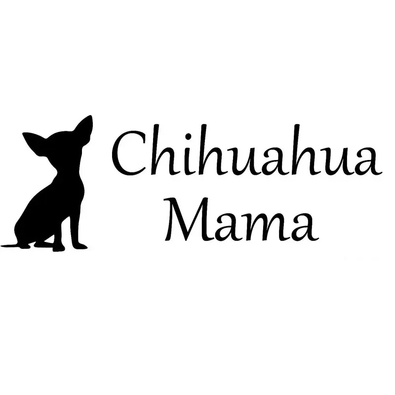 

29.2CM*10.4CM Chihuahua Mama Car Truck Boat Vinyl Decal Sticker Funny Car Stickers Decoration Car Styling Black Sliver C8-0914