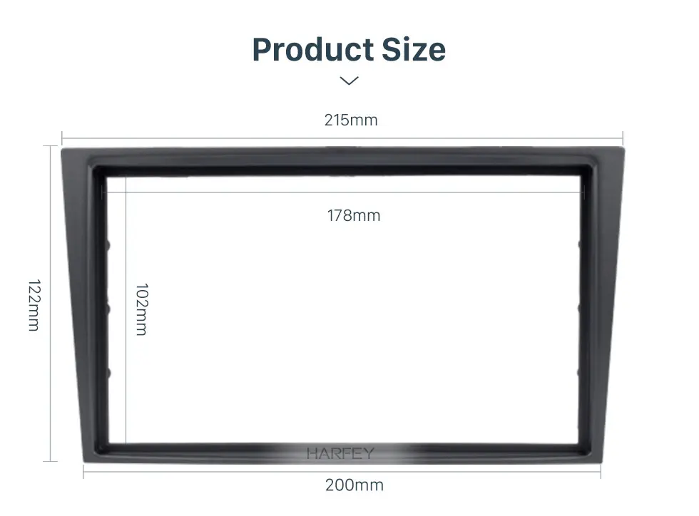 Harfey серебро 2Din Автомобильная Радио фасции для 2006+ Opel Vectra Astra Zafira Dash ободок отделка монтажный комплект рамка Панель комплект