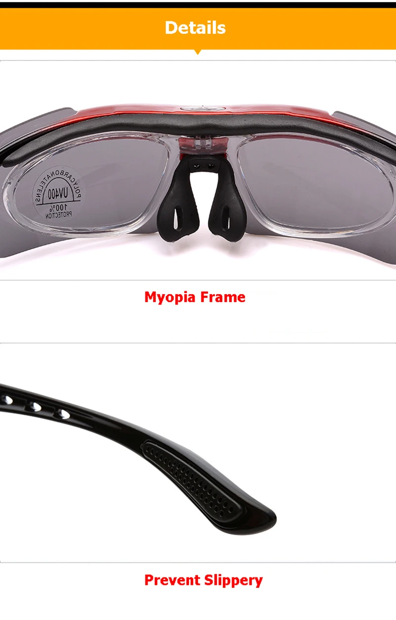 UV400 Bicycle Glasses Men Women Outdoor Sports Sunglasses with 5 Lens Mountain Road Bike MTB Running Fishing Occhiali AC0201 (6)