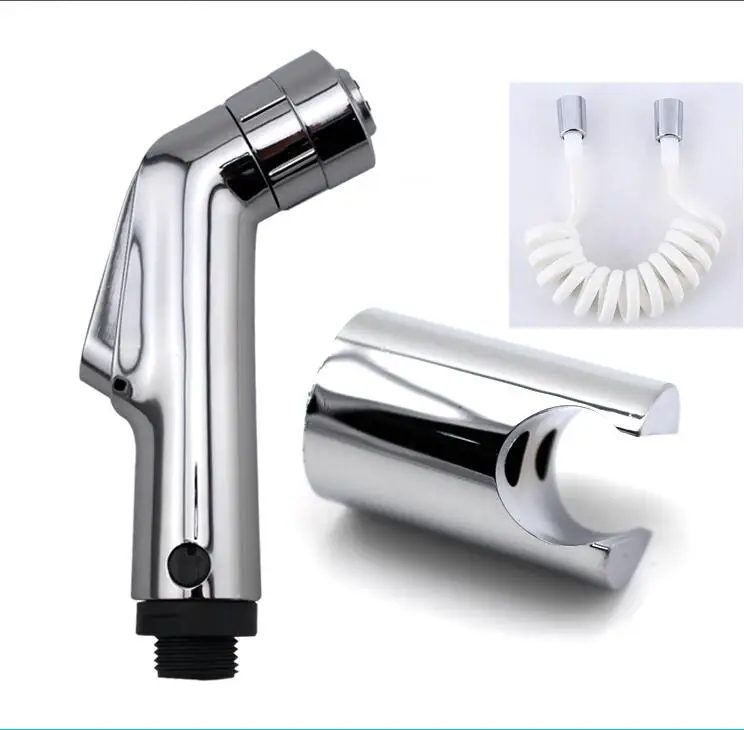 

Brand Modern Chrome Finish Double Mode Toilet Bidet Faucet Bathroom Shower Spray Set with Hose & Holder .Health Cleaning Bidets