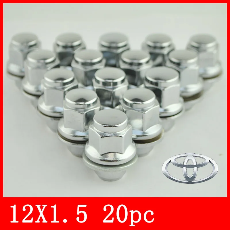 20 шт./компл. m12x1 5 колесная гайка с шайбой для колеса серии toyota Lexus cronw rav4 rezi шины