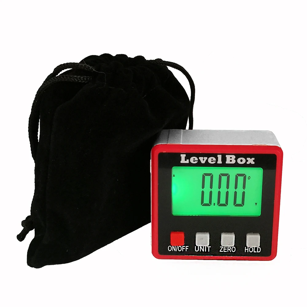  Digital electronic Protractor angle finder Portable level box digital inclinometer with magnets ang