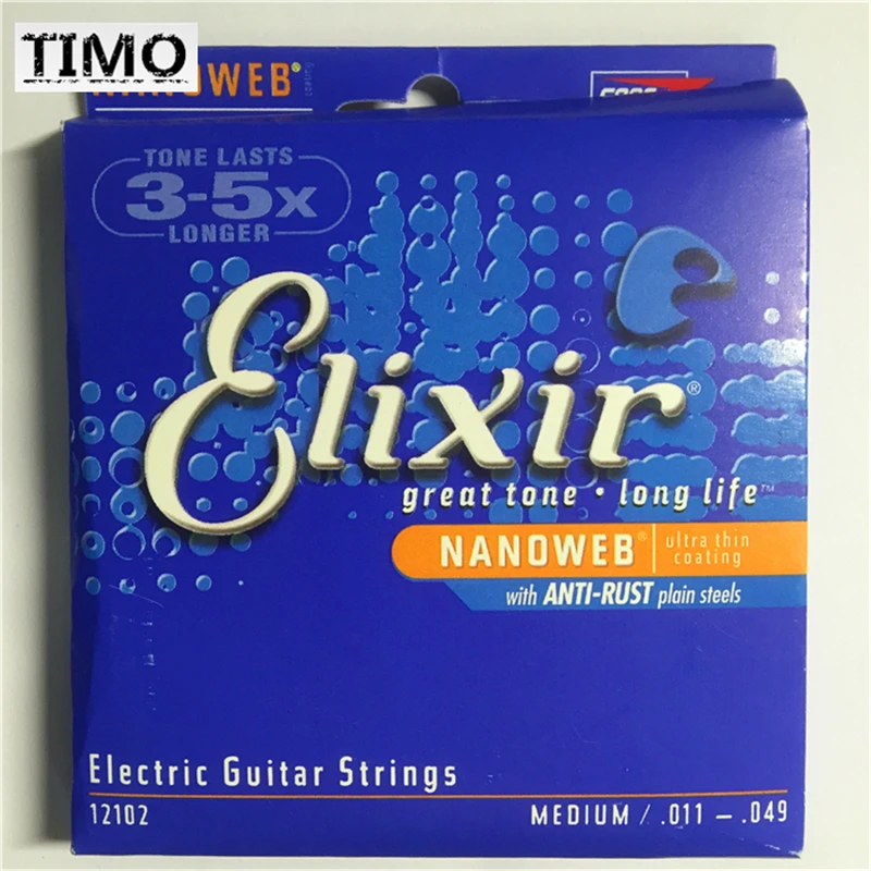 

Free Shipping  Elixir 12102 011 Nanoweb Electric guitar strings Super Light strings guitar parts