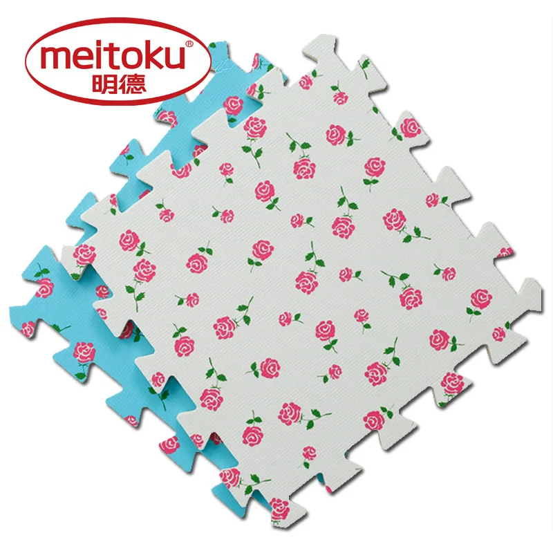 Meitoku Детские EVA пены игровой коврик пазл/9 шт. Роза Блокировка напольные плитки