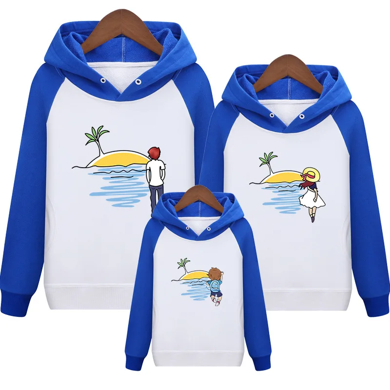 2019 Family Matching Outfits Cotton Hoodies Mom Dad Daughter Son Sweatshirt Autumn Family Clothes Mother Father Kids Hoodies (4)