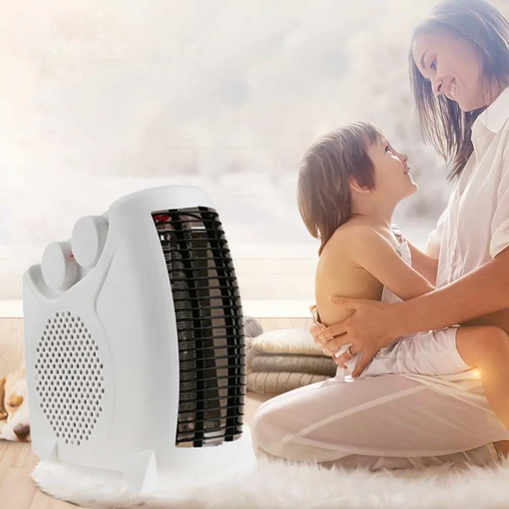 

2000W Electric Heater Mini Fan Heater Desktop Household Wall Handy Heating Stove Radiator Warmer Machine for Winter