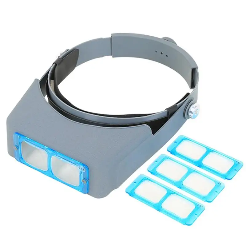 

Double Lens Head-mounted Headband Reading Magnifier Loupe Head Wearing Magnifying Eye Loupe Optivisor Head Watch Repair Glasses