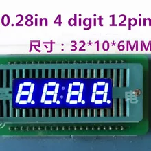 7-сегментный светодиодный дисплей 4 битовая цифровая трубка 0,2" 0.28in. Синий светодиодный дисплей 7 segmentos светодиодный цифровой трубки общий анод и катод