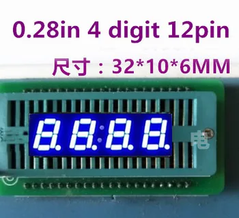 

7 segment led display 4 Bit digital Tube 0.28" 0.28in. BLUE LED Display 7 segmentos LED Digital tube common anode and cathode