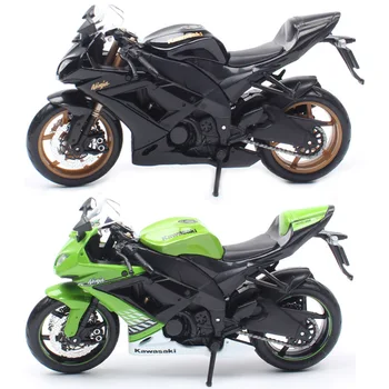 

Kid's 1:12 Maisto Kawasaki NINJA ZX-10R ZX 10R sport diecast vehicle mini motorbike racing motorcycle Scale model toy black gold