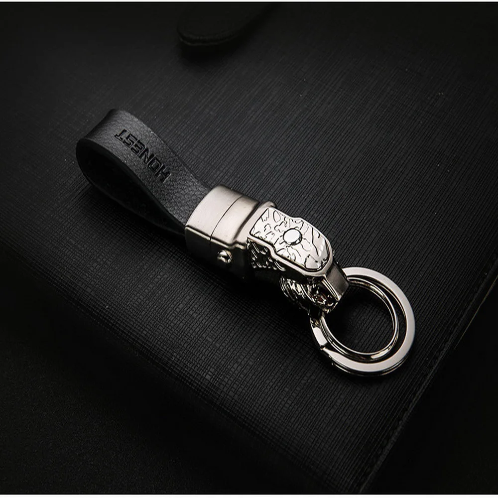 Brand HONEST High Grade Alloy Men Key Chain Car Key Ring Holder Keychains Jewelry Bag Pendant Genuine Leather Gift LED Function Brand HONEST High Grade Alloy Men Key Chain Car Key Ring Holder Keychains Jewelry Bag Pendant Genuine Leather Gift LED Function