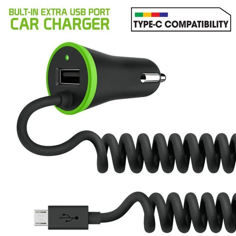 Car charger for mobile phones adapter 12v usb charger usb2.0 abs car