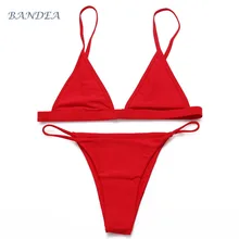 2016 Brazilian Bikini Sexy Women Biquini Halter Swimwear Summer Mesh Swimsuit Beach Black Maillot De Bain