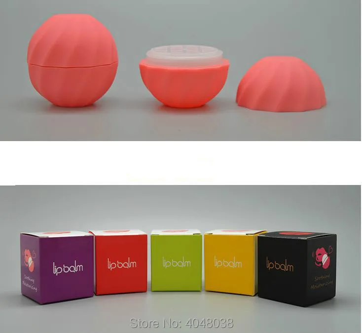 Lovely Lipbalm Container Round Plastic Cosmetic Lip Rouge Box Empty Lip Balm Bottle Lipstick Packaging (4)
