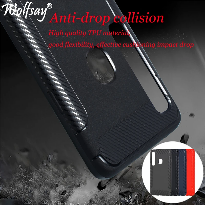 

Wolfsay Fiber Wing TPU Phone Cases For Samsung Galaxy A9 2018 Case Soft Silicone Back Cover for Samsung A9 Star Pro/A9S A920F