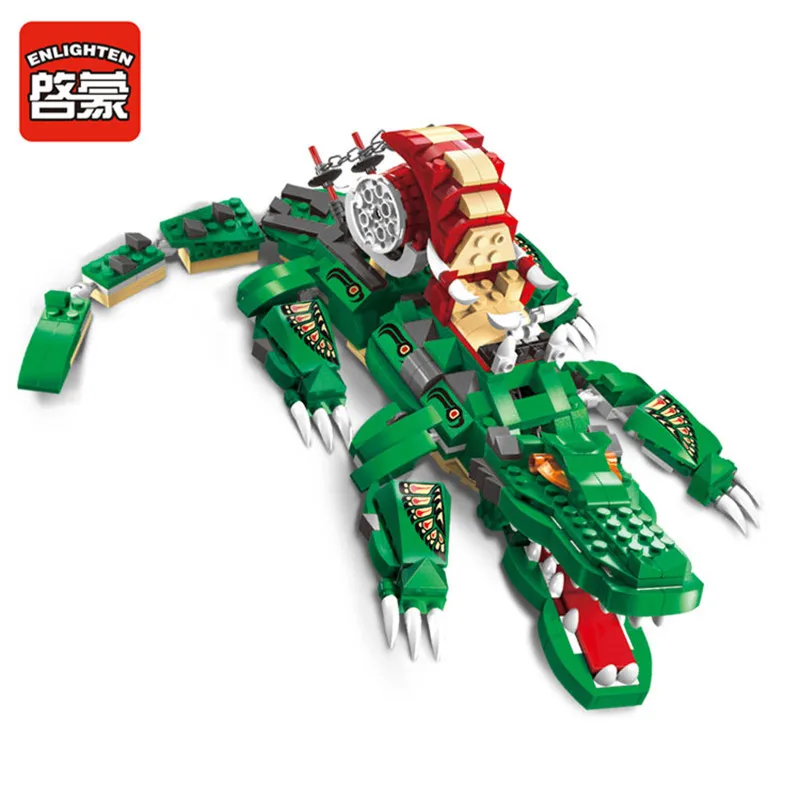 

ENLIGHTEN 538Pcs Model building blocks Pirates Angry Crocodile 3D Model Hobbies Educational Toys for Children