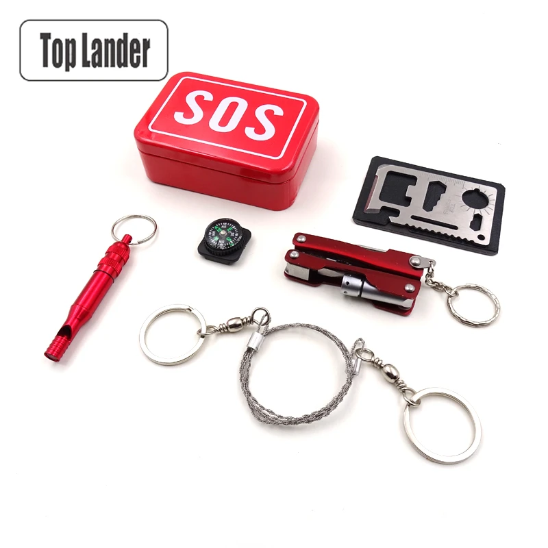 

Outdoor Tools Multi Tool Survival Kit Camping Gadgets Set Mini Pocket Emergency EDC Travel SOS Box Gadget Camping Equipment