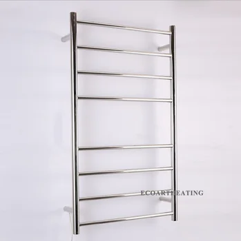 

201 Stainless Steel Electric Heated Towel Rack Bathroom 8 Round Bar Warmer Rail