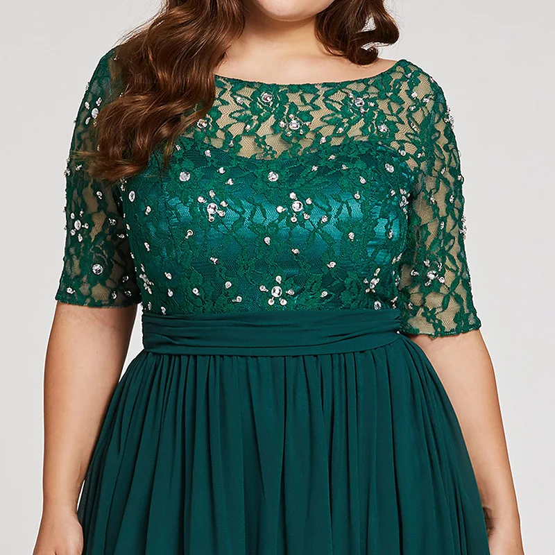 Tanpell fashion plus вечерние платья охотник совок линии длиной до пола платье шифон с