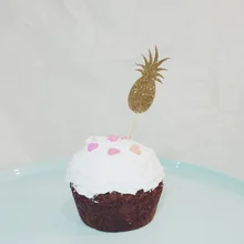 Блеск Ананас Кекс Ботворезы Партия Поставки свадьба день рождения торт топпер зубочистки decor24pcs