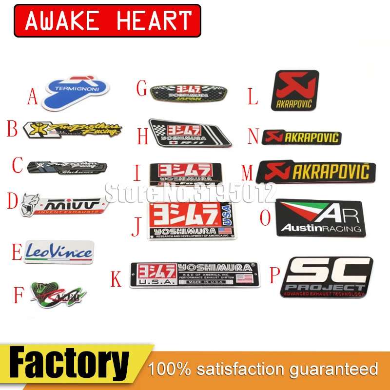 

CBR ttr 250cc 400cc AKRAPOVIC Aluminium Heat-resistant Motorcycle Exhaust Pipes Decal Sticker Scorpio Yoshimura Sticker
