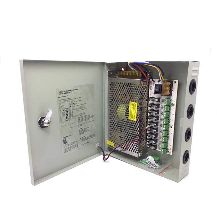 9 каналов DC 12V 10A CCTV камера силовая коробка переключения питания Suply для видео