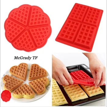 

Love Round Shape Waffles Mold Maker Pan Microwave Baking Mold Oven Muffin Cake Silicone Bakeware Candy Jelly Mold Cake Tools