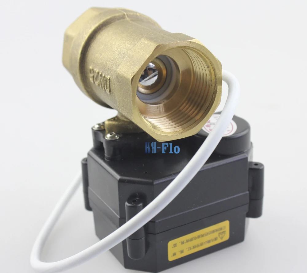 DC12V латунь двухсторонний моторизованный шаровой клапан " DN25 CR-05 Электрический шаровой кран с позицией отзывы