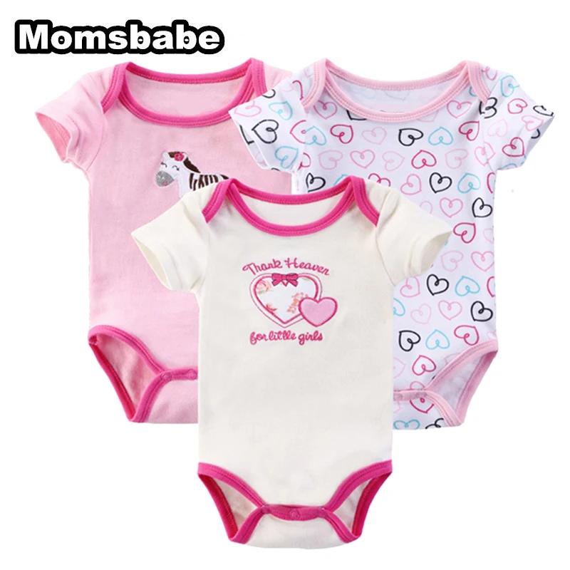 3Pcs/set Newborn Baby Bodysuit Body Boy Girl Clothing Sets 100Cotton