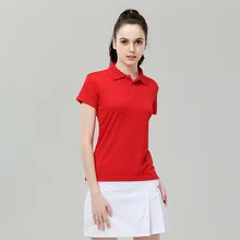 Новые женские спортивные футболки поло женская рубашка для гольфа короткий рукав быстросохнущая тонкая уличная тренировка, Теннис Спортивная одежда для бадминтона Топы