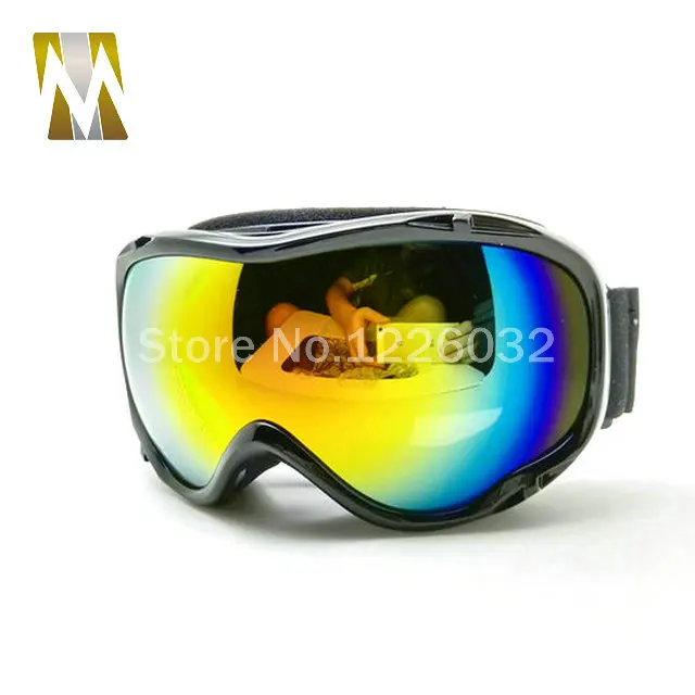 Черные лыжные очки для мотокросса с двойными линзами, защита от УФ-излучения, противотуманные горнолыжные очки, лыжные очки, очки для сноуборда, катание на коньках google