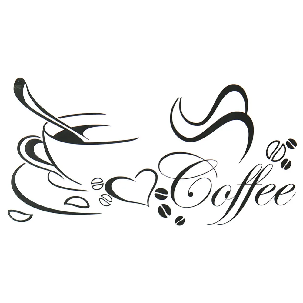 Newly designed Coffee cup for home/kitchen stickers waterproof and removable wall decor decals ...