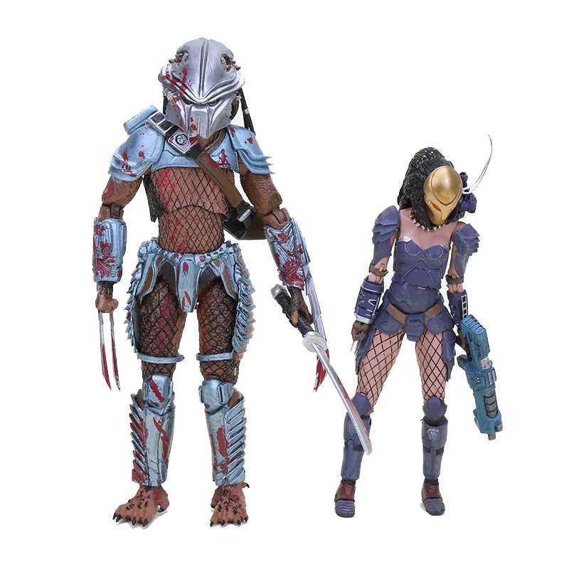 

NECA Alien vs. Predator Masked Scar Predator and Scar Predator Machiko Noguchi PVC Action Figure Collectible Model Toy gift