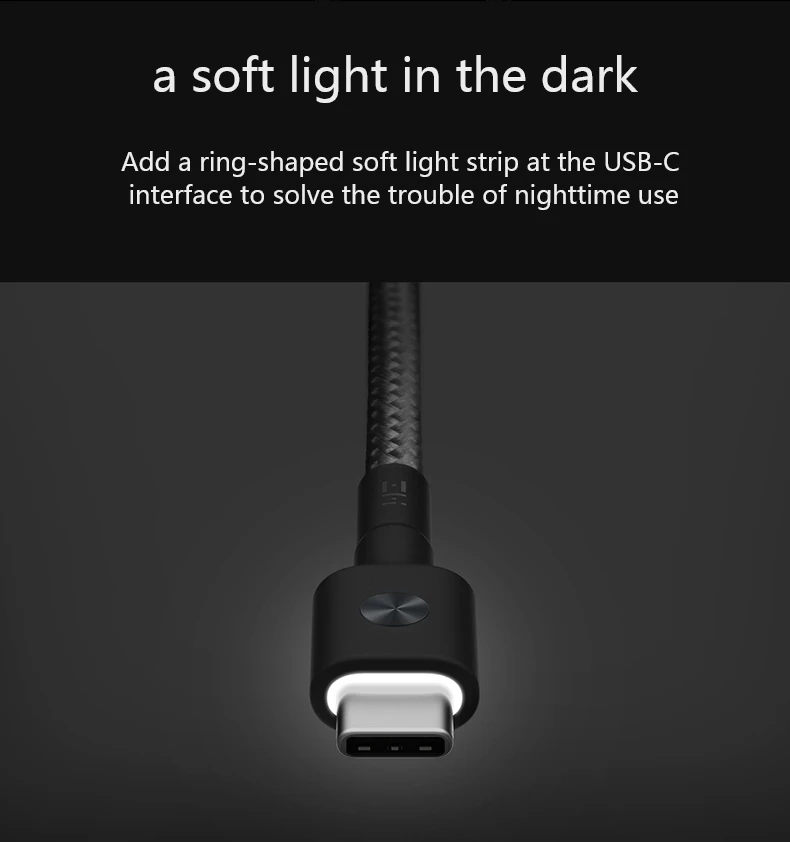 Кабель zmi usb type c, 30 см, 3 А, быстрая зарядка для samsung, huawei, xiaomi, oneplus, usb c, зарядный кабель, короткий Магнитный светодиодный, 1 м