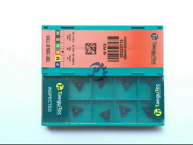 

Токарный станок TNMG TCMT110204-MT TT7015 taegutec с ЧПУ, твердосплавные отрицательные Треугольные вставки, режущие инструменты от Isca, 10 шт.