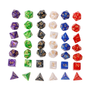 

Polyhedral Dice Gold Numbers For Dragon Pathfinder D20 D12 D10 D10% D8 D6 D4 7Pcs dices new