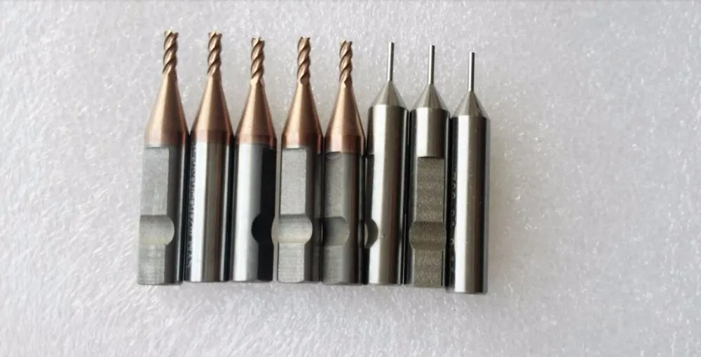 

8pcs/lot 4 teeth carbide 2.0mm end milling cutter + Probe Decoder for V8/X6 key cutting machines