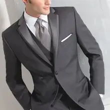 Свадебное платье для вечеринки одежда жениха для мужчин charcal серый смокинг 3 peice шерсть кровотечение на заказ