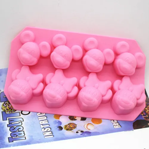 8 Fach Mickey Minnie Maus Form Silikonform Handgeschopfte Schokolade