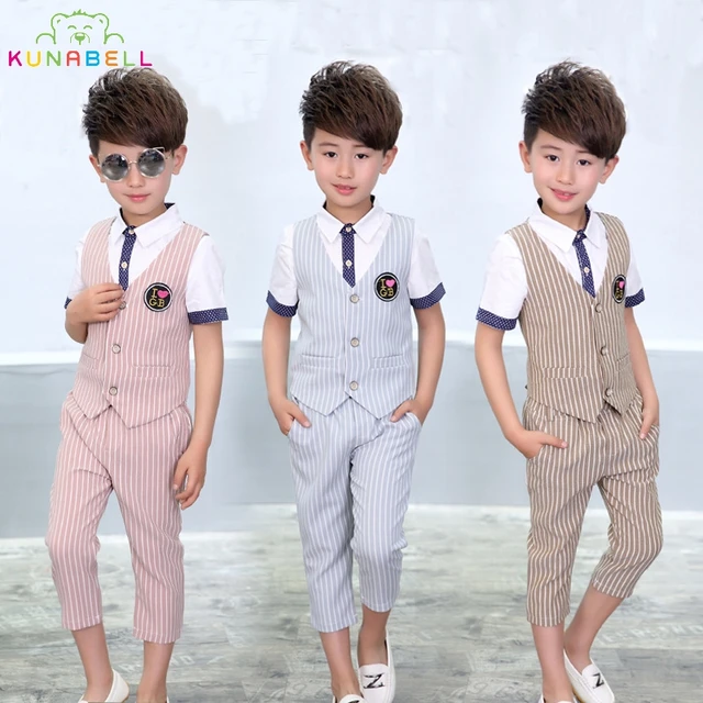 Baby Boys Formal Suit Birthday Party Ceremony Dress Clothes Sets Baby Boys Formal Suit Birthday Party Ceremony Dress Clothes Sets Shirt Vest Pants Kids Children Wedding