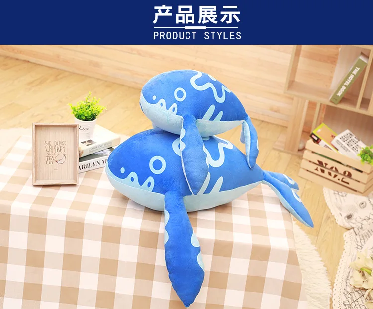Baru 60 80 Cm Warna Biru Mewah Ikan Ikan Mas Mounts Boneka Mainan