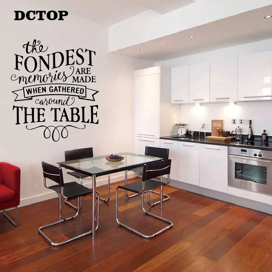 Inspiration Kitchen Quote The Fondest Memories Stickers on the wall Fridge Dining Room Decal Vinyl DIY Art Home Decorative Mural