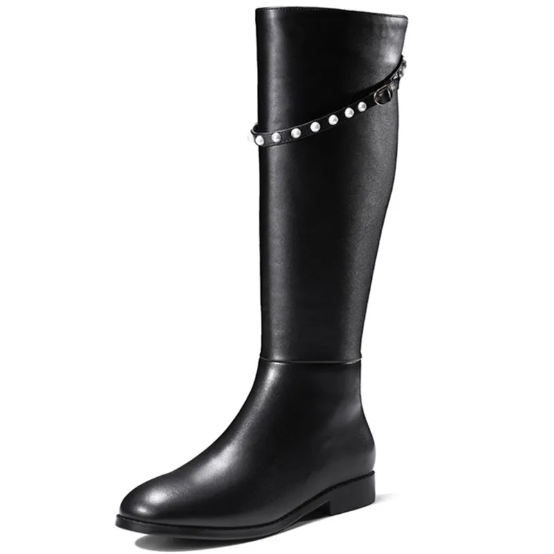 

LOVEXSS Woman Autumn Winter Rivet Ankle Boots Fashion Plus Size 34 39 Martin Boots Black High Heeled Shoes 2018