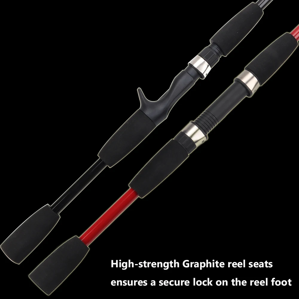 Fishing Rod 2.1M / 6.9FT 3 Sections Spinning Casting Rod Lure Fishing Pole Power M Spinning Casting Pole EVA Handle