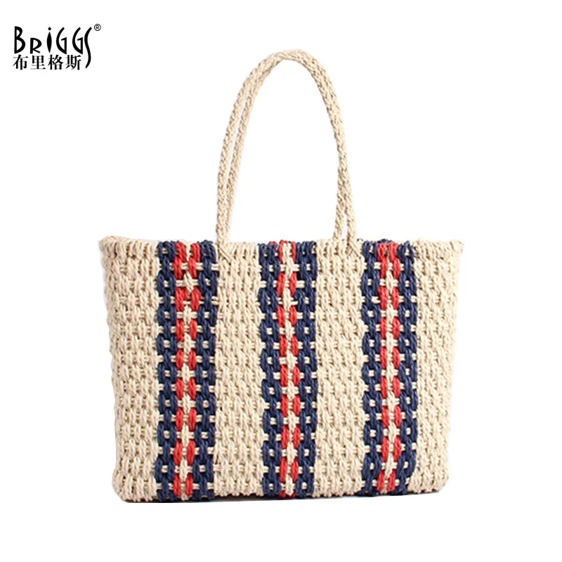 

Summer Handmade Straw Bags Women Handbag Weaving Beach Straw Bag Ladies Beach Hand Bag Quality Straw Bag Females Tote sac main
