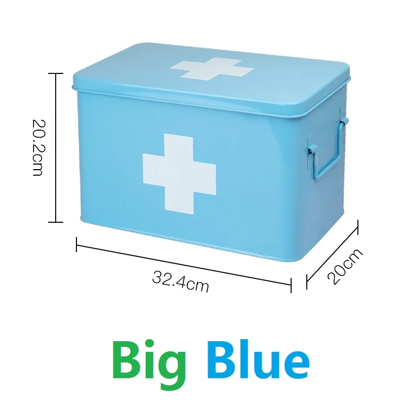 1 шт. коробка для лекарств, замок с паролем, квадратные ящики, милая банка, железная жестяная коробочка для конфет, для хранения закусок, подарок, долговечное качество, толщина - Цвет: Big Blue