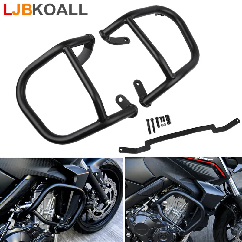 

LJBKOALL CB 650F Motorcycle Matte Black Crash Bars Engine Guards Protector For Honda CB650F 2015 2016