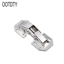 90 Degree 3 Cabinet Hinges No-Drilling Bridge Shaped Spring Door Hinge For Cupboard Furniture With Screws stainless steel no drilling hole cabinet hinge bridge shaped hinge buffer cabinet cupboard door hinges furniture hardware