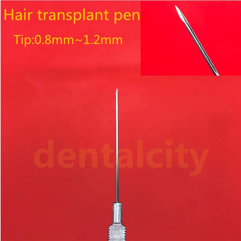 Лучший 0,6 мм вручную имплантированные инструменты для наращивания волос для бровей инструмент для трансплантации волос ручка для волосяного фолликула посадочные наконечники для ручек