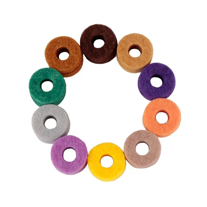 

Cymbal Felt Washer Stand Pad for Drum Set Random Color 20pcs